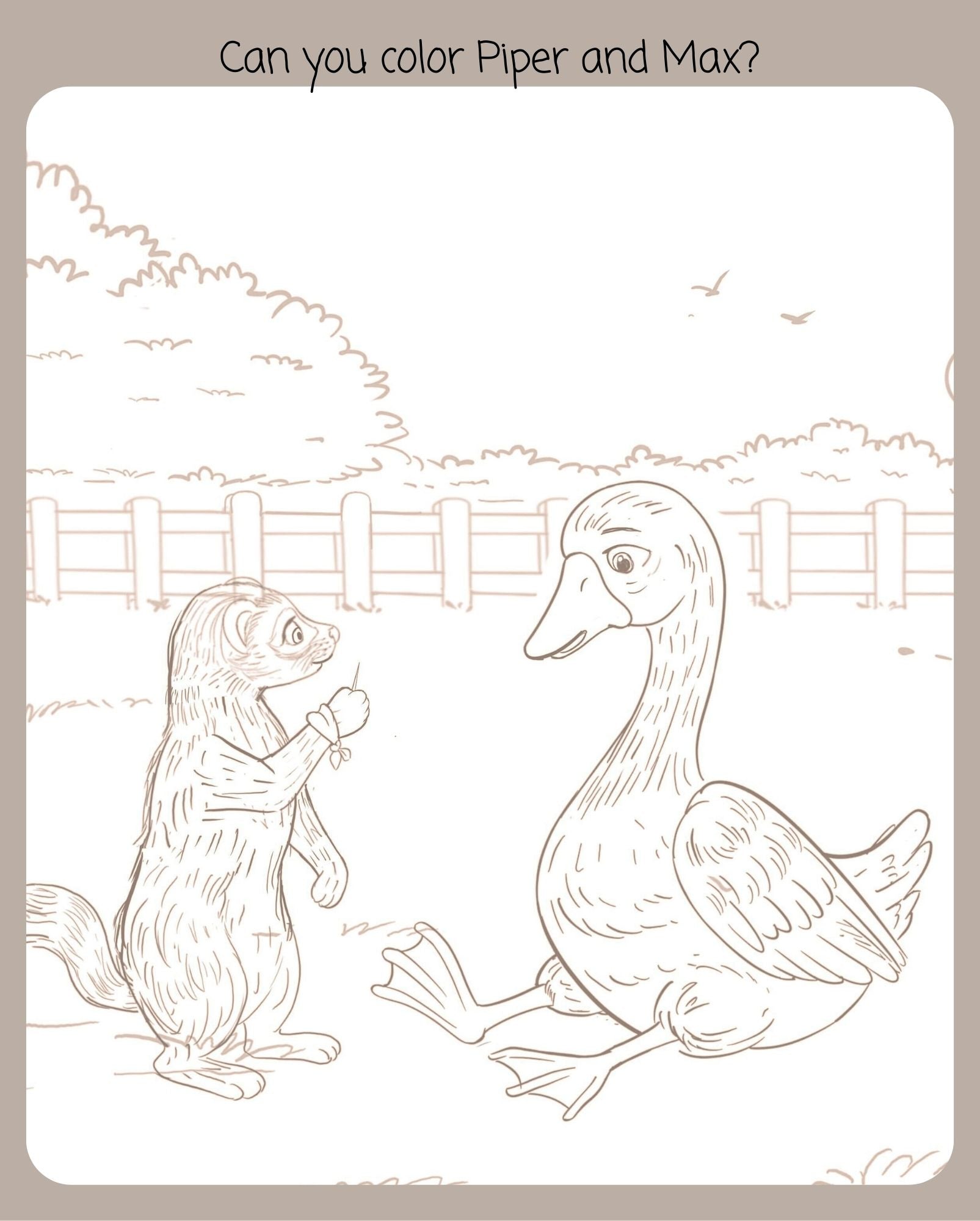 Free coloring pages (Piper and Max)